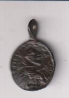 San Fidel. Medalla (AE 18 mms.) R/ San José de Cádiz. Siglo XVII-XVIII. RARA
