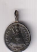 N. S. de Guadalupe. Medalla (AE 18 mms.) R/ San Gerónimo. Siglo XVII-XVIII
