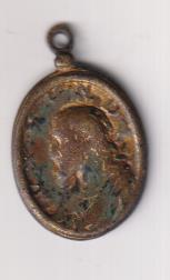 Salvat Mundis. medalla (AE Dorado 26 mms.) R/ Virgen con Niño Jesús. Siglo XVIII