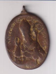 San Nicolás de Bari. Medalla (Ae Dorado 40 mms.) R/ Santo. Siglo XVII-XVIII