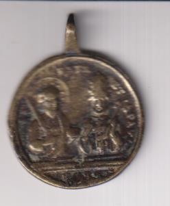 San Pedro y San Pablo en Exergo: Roma. Medalla (AE 35 mms.) R/ S. Elena Impera. Siglo XVII