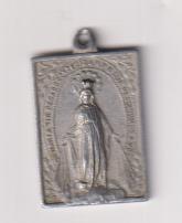 Inmaculada. Medalla (AL 23 mm.) R/Escudo de maría. Siglo XIX-XX