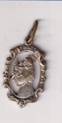 San Antonio de Padua. Medalla Troquelada (AE plateado 20 mm.) Siglo XIX-XX