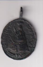 S. María de Guadalupe. Medalla (AE 30 mm.) R/San Gerónimo) Siglo XVII-XVIII
