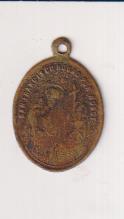 San Francisco de Asís. Medalla (AE 20 mm.) R/Corazones de Jesús y de María. Siglo XIX
