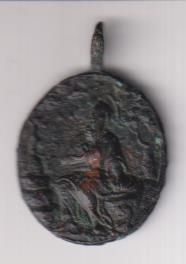 S. María de Guadalupe. Medalla (AE 30 mm.) R/San Gerónimo) Siglo XVII-XVIII