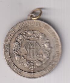 Reina del Santísimo Rosario. Medalla (AE 33 mm.) R/Rosario perpetuo … Siglo XIX-XX
