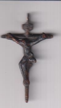 Jesús en la Cruz. (AE 48 mm.) R/Virgen. Siglo XVII