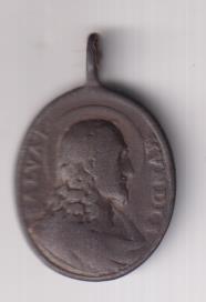 Salvat Mundis. Medalla (AE 31 mm.) R/Mater Salvat. Siglo XVII-XVIII