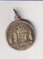 Cuatro Basílicas. Exergo: Roma. Medalla (AE 18 mm.) R/Scala Santa. Siglo XVII-XVIII