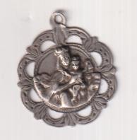 Virgen del Carmen. Medalla troquelada. (AR 25 mm.) Siglo XIX