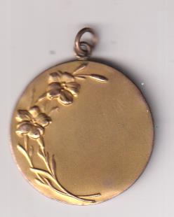 Virgen del Carmen. Medalla (AE Dorado 35 mm.) R/Flores