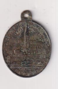 N.S. de Lourdes. Medalla Francesa. (AE 35 mm.) R/Aparición