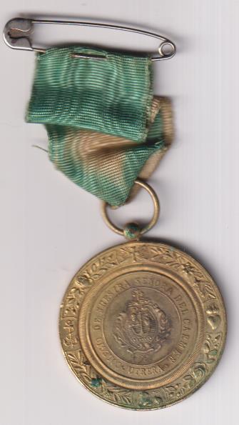Antigua Medalla de Premio. Colegio Ntra. Sra. del Carmen. Utrera (AE 40 mm.) 