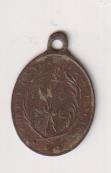 Santa Filomena. Medalla (AE 20 mm.) R/Escudo de 3 flechas. Siglo XIX