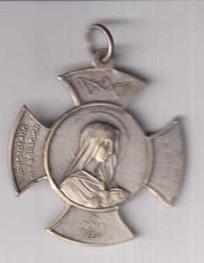 Corazón de Jesús. Medalla (AE 45 mm.) R/Corazón de maría. Apostolado de la oración