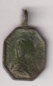 Jesús. Medalla Anepígrafa. R/ Virgen. (AE 22 mms) Siglo XVII-XVIII