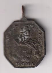 Virgen del Loreto (S. María de Laurent) En Exergo: ROMA. R/ S. ANT. D.P. Medalla (AE 30 Mms)