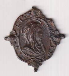 Regina Caeli. Medalla Troquelada de Muy Buen Arte. (AE 36 mms.) R/ S. Carlos Borromeo