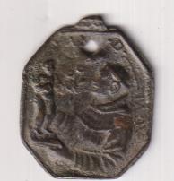 San pedro de Alcántara. Medalla (AE 29 mms.) R/ San Antonio de Padua. Siglo XVIII