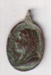 Santo Tomás de Villanueva. Medalla (18 mms.)R/ Virgen. Siglo XVIII