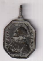 San Francisco Javoer. Medalla (AE 23 mms.) R/ Sann Ignacio de Loyola. Siglo XVIII