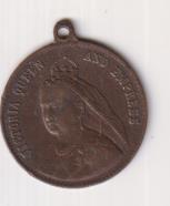La Reina Victoria. Medalla (AE 22 mms.) R/Escudo