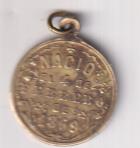 Medalla en plata dorada: Nació el 4 de Febrero de 1869. (AR 20 mms.) Nombre y apellidos