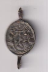Santísima Trinidad. Medalla de rosario Servita. (AE 20 mms.) R/Ley. Siglo XVIII