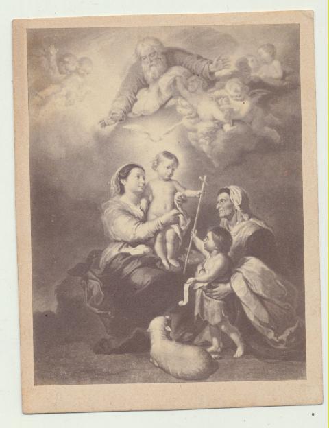 Albúmina sobre cartón (10x7, 5) Virgen con el Niño (Murillo) Siglo XIX