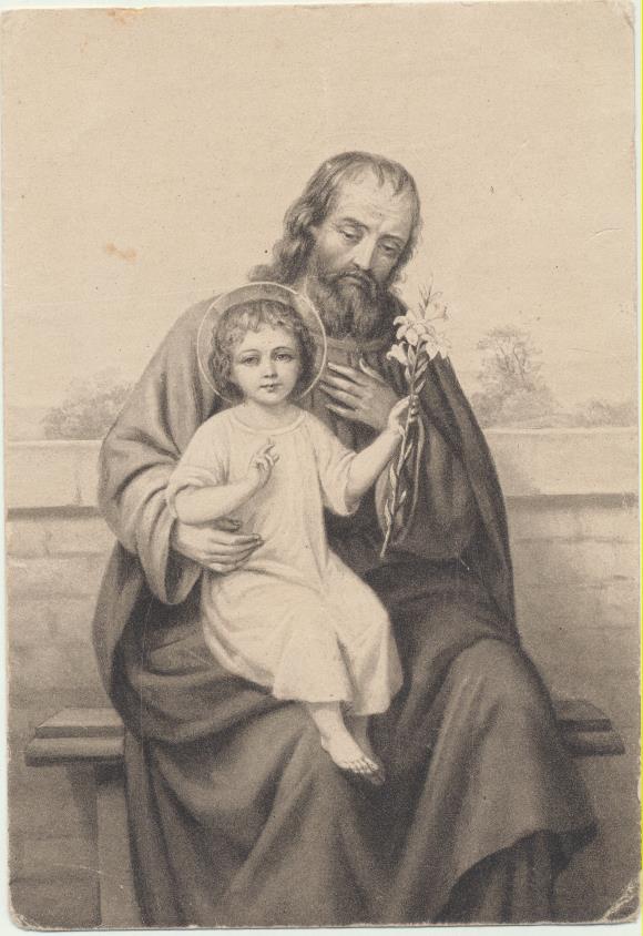 Poatal. San José y El Niño Jesús (14x10)