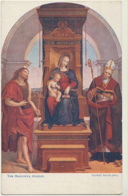 The Madonna Ansidel. Rafael Sanzio. Escrito y fechado en 1918