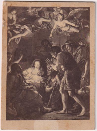 Foto-Estampa (9,30x6,50) Albúmina sobre cartón. El Nacimiento. Principios siglo XX