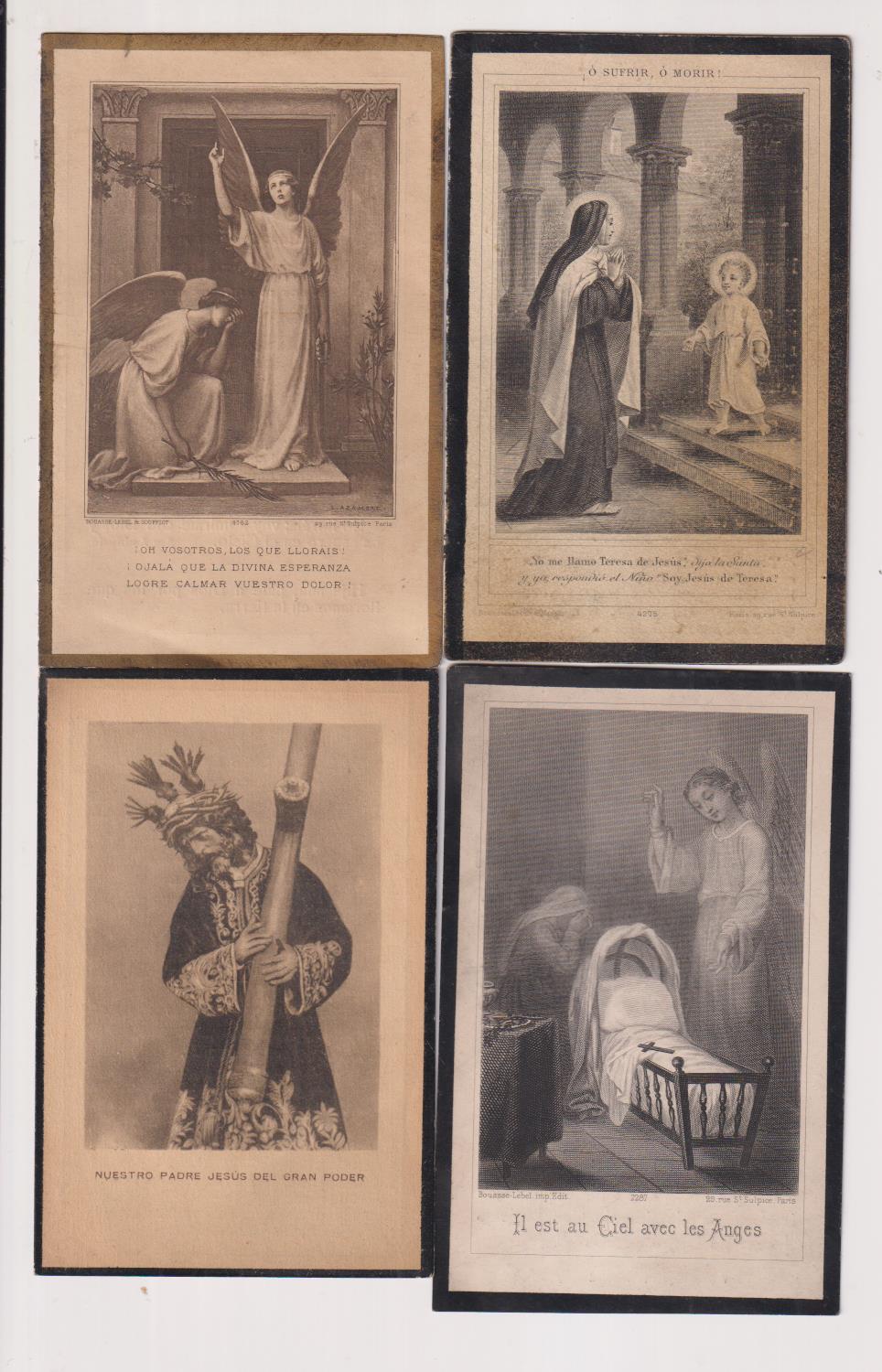 Lote de 4 Estampas Recordatorios: Sevilla 1897, 1922 y 1927