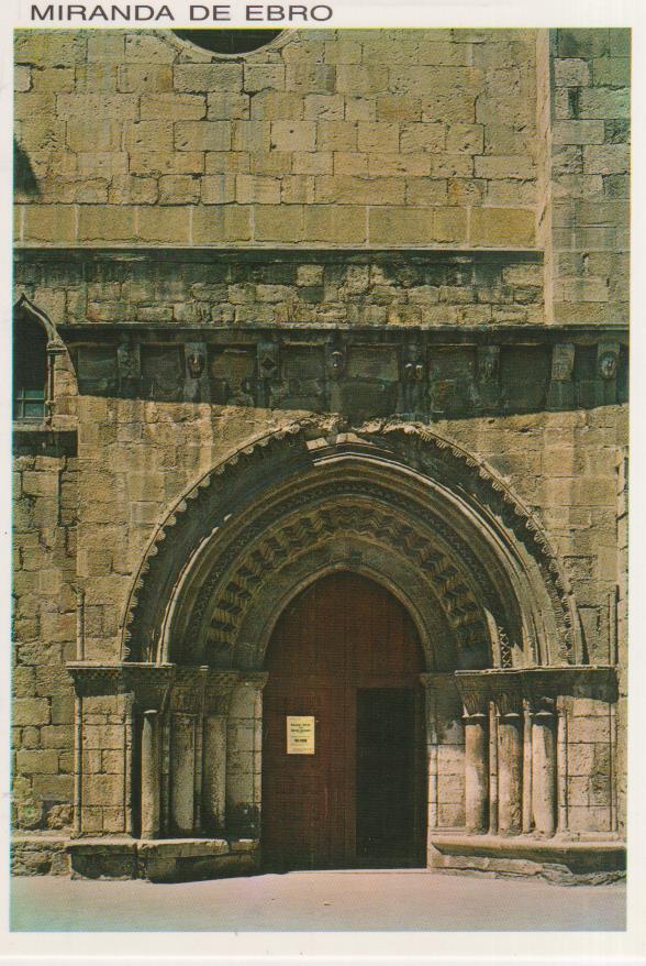 Miranda de Ebro. Pórtico de la Iglesia Espíritu Santo. Ediciones Sicilia