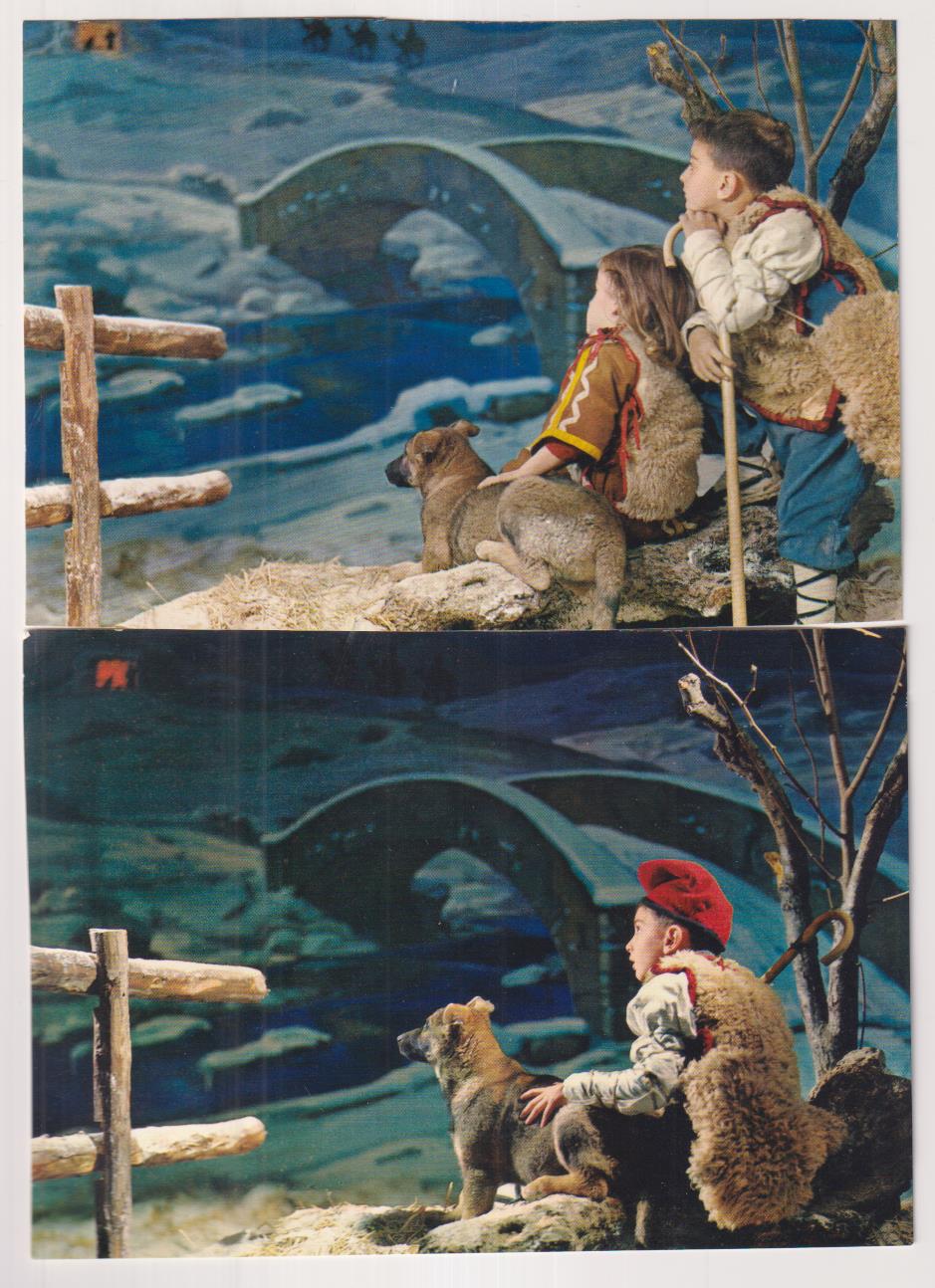 Lote de 2 postales felicitación de Navidad. Sin usar