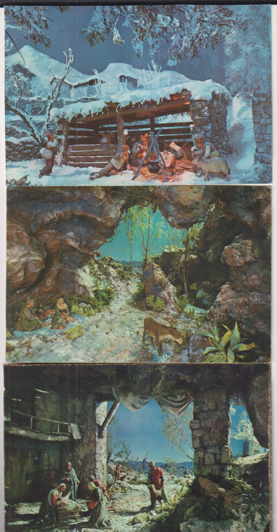 Lote de 3 postales de felicitación de Navidad. Sin usar