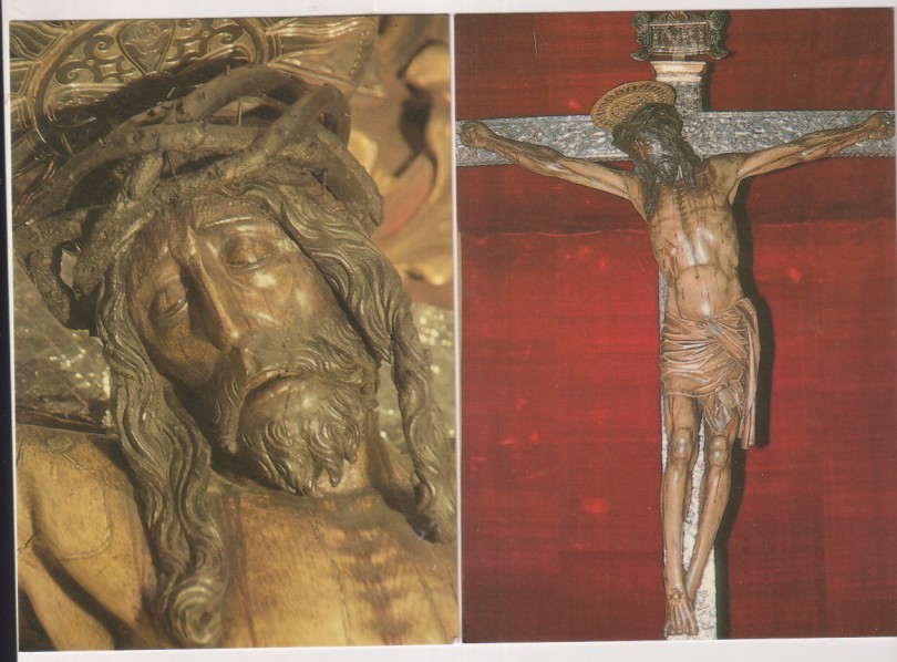 Lote de 2 Postales. Imagen del Santísimo Cristo de la Laguna. Sin usar