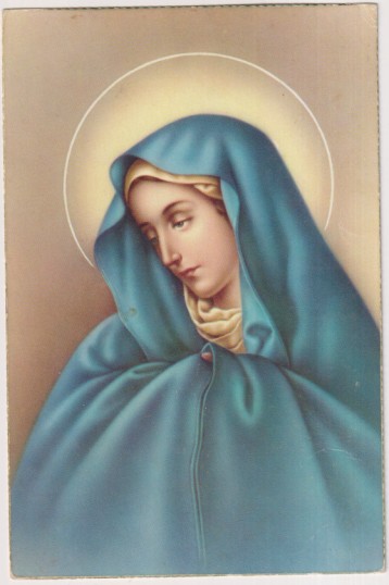 Postal:- La dolorosa. Escrita al dorso. Años 50