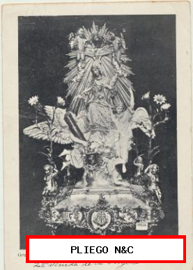 La Venida de la Virgen. Zaragoza. Postal anterior a 1905