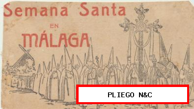 Semana Santa en Málaga. Recorte tamaño postal. Al dorso 1921