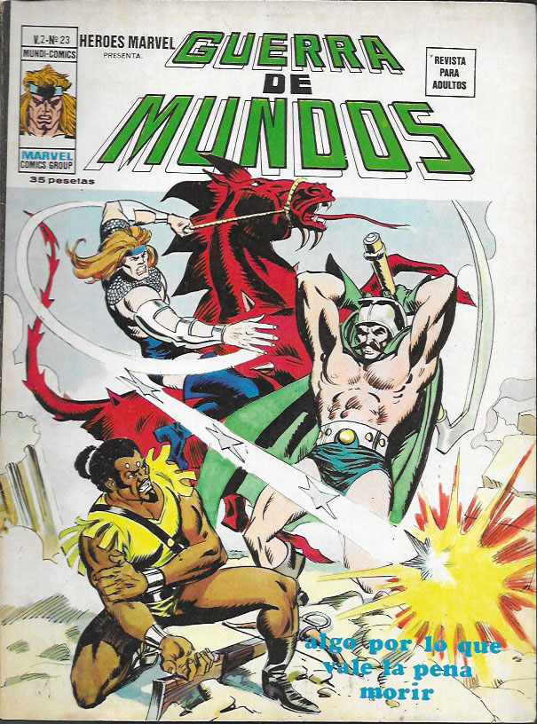 Heroes Marvel v2. Vértice 1975. Nº 23 Guerra de Mundos