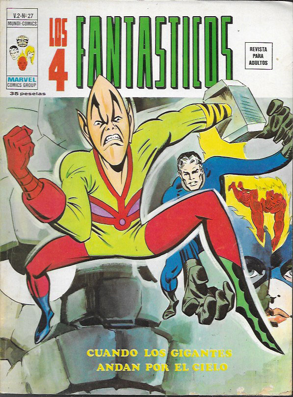 Los 4 Fantásticos v2. Vértice 1974. Nº 27