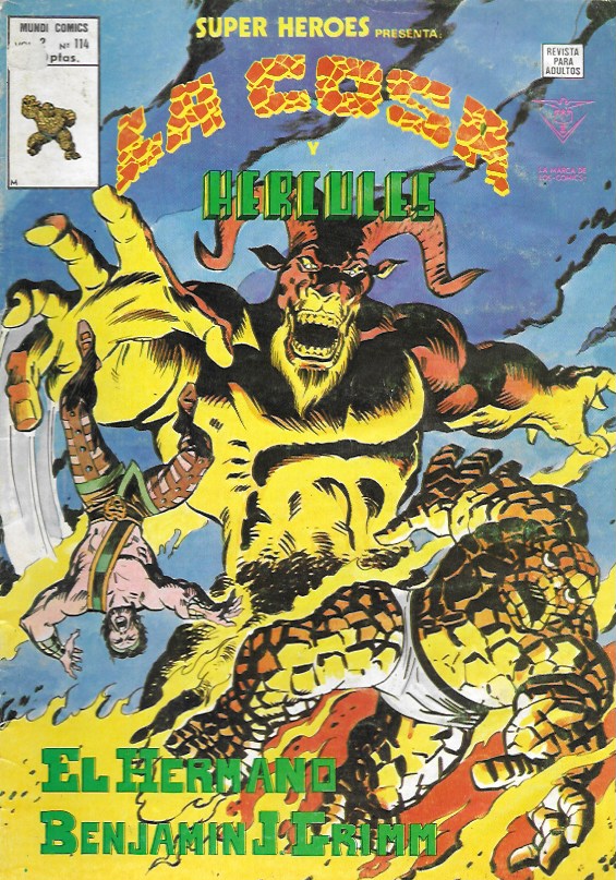 Súper Héroes v2. Vértice 1974. Nº 114 La Cosa y Hércules