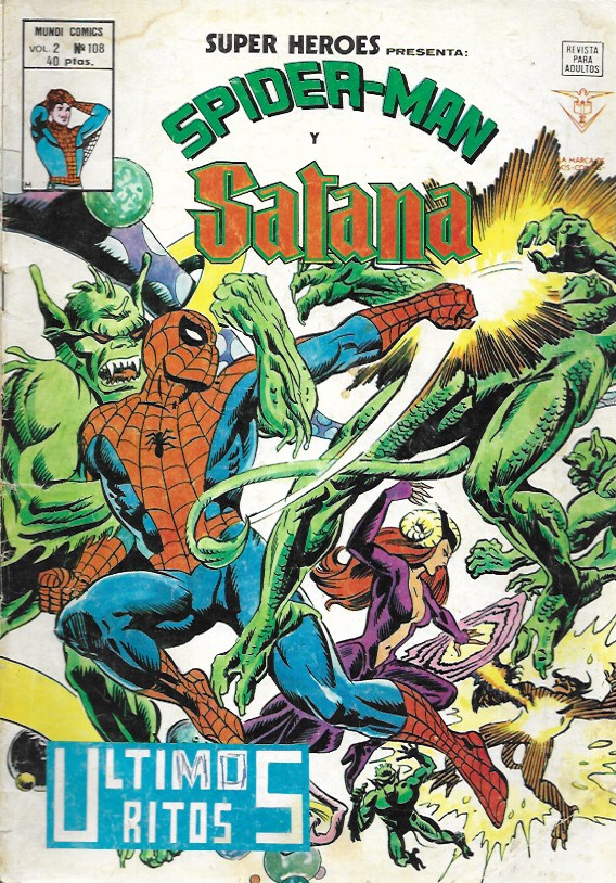 Súper Héroes v2. Vértice 1974. Nº 108 Spiderman y Satana