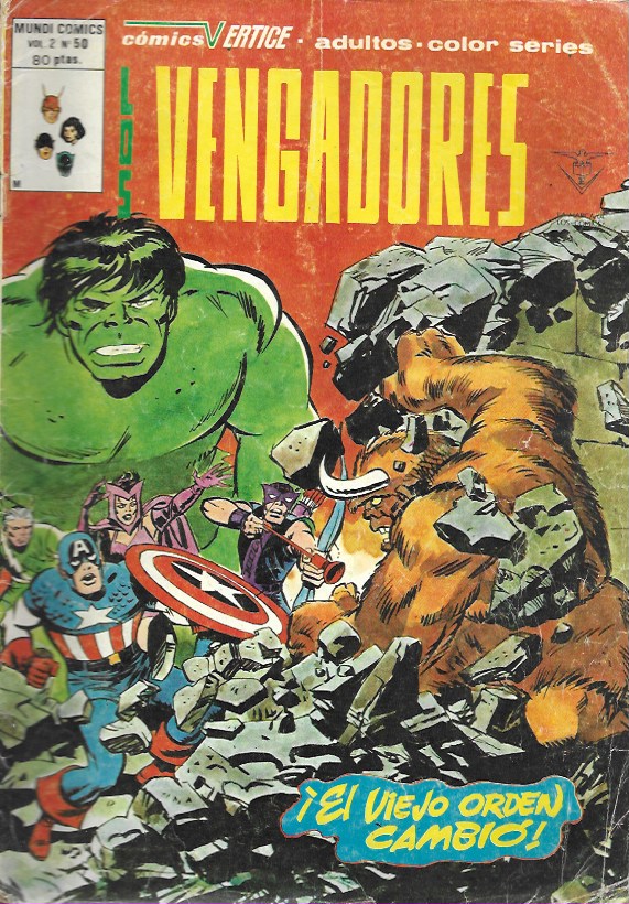 Los Vengadores v2. Vértice 1974. Nº 50 (Último de la colección)