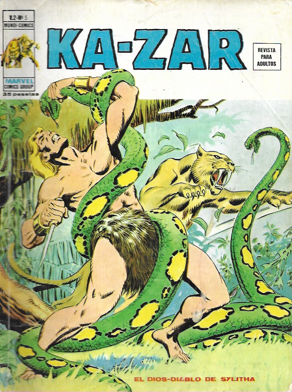 Ka-Zar v2. Vértice 1974. Nº 5