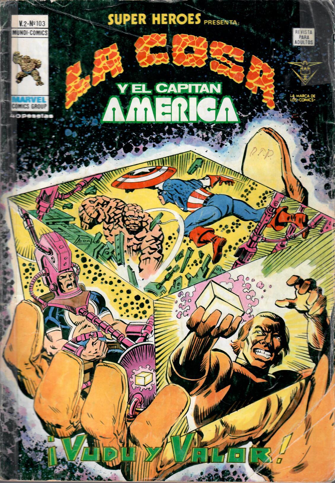 Súper Héroes v2. Vértice 1974. Nº 103 La Cosa y el Capitán América