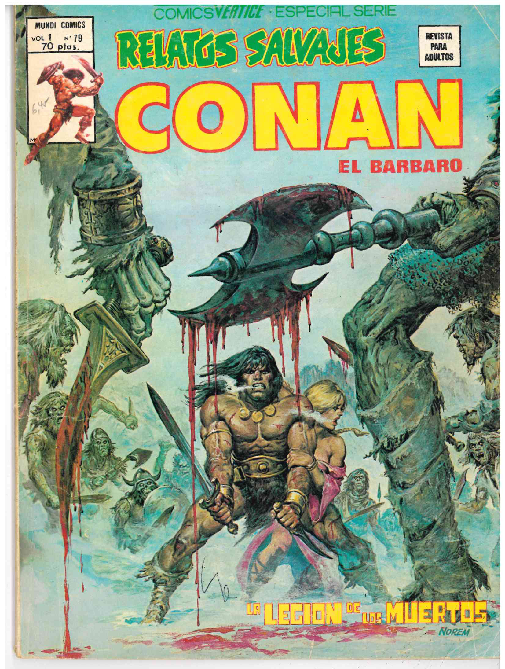 Relatos Salvajes. Vértice 1974. Nº 79 Conan El Bárbaro