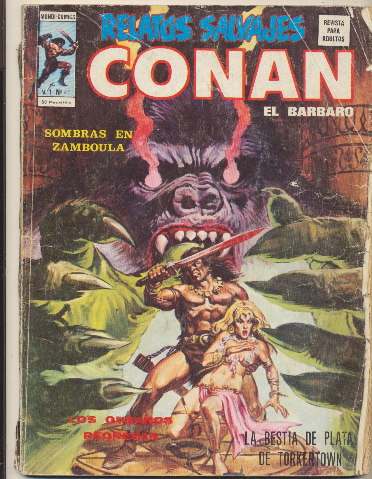 Relatos Salvajes. Vértice 1974. Nº 41 Conan el Bárbaro